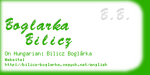 boglarka bilicz business card